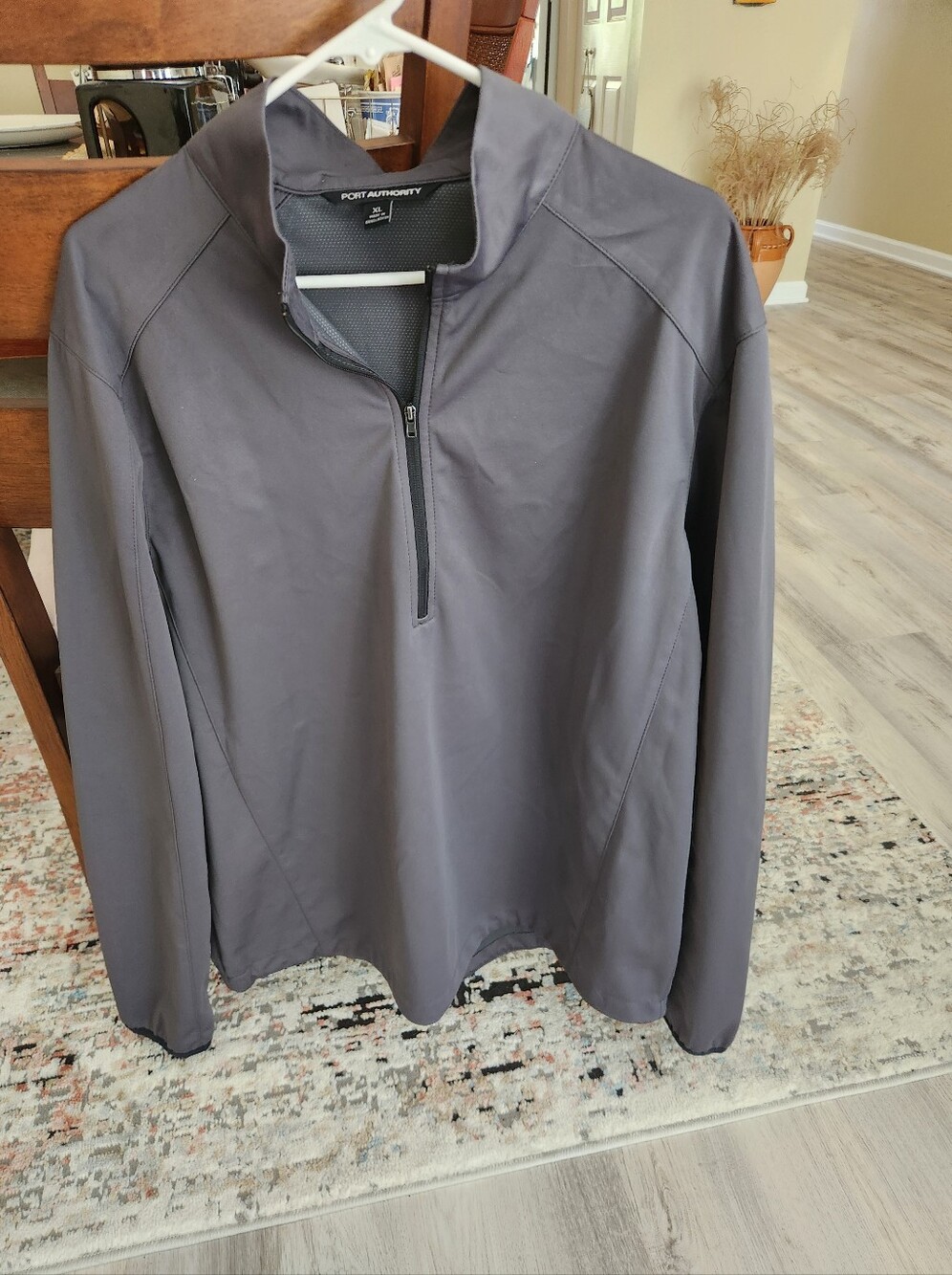 Port Authority Men's Dark Gray 1/4 Zip Pullover